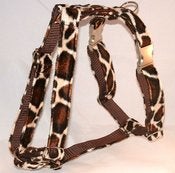 Image of Giraffe Faux-Fur Dog Harness