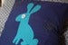 Image of Lièvre bleu / kit appliqué coussin