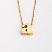 Image of 18k vermeil block letter initial necklace