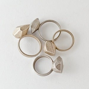 Image of large rock ring - stainless