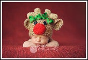 Image of Reindeer hat with removable bows