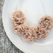 Image of Beige Ruffle Necklace