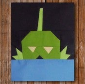 Image of Larry the Creature 8" x 10" Quilt Block Pattern PDF