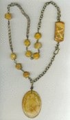 Image of Brown Jasper and Antique Gold Chain Necklace