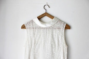 Image of 1960s white lace shift dress (was £69)
