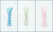 Image of 25 Striped Paper Straws