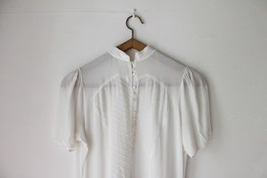Image of 1940s white pin-tuck dress {SOLD}