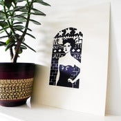 Image of RHYTHM SISTER linocut print