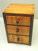 Image of Koa 3 Drawer Box with Ebony
