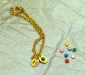 Image of Hand Stamped Baby Birthstone Bracelet