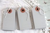 Image of Small Gray Parcel Tags