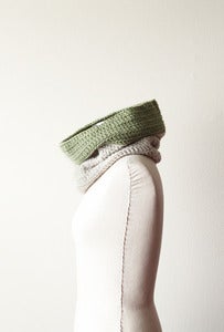 Image of Cozy Cowl in Heather and Key Lime