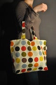 Image of Sac avec pochon à pois colorés "grand format"