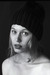 Image of elora slouchy toque of merino wool (shown in black)