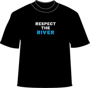 Image of RESPECT THE RIVER black T-shirt