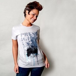 Image of LIMITED OFFER - Witness / Women's light gray 100% Cotton American Apparel Tee Shirt