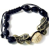 Image of Clic Premium "Double Dragon Diamond" Shamballa Bracelet (5 Colorways Available)***LIMITED EDITION***