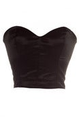 Image of Black Vintage Inspired Silk Pin-up Bustier Top