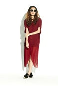 Image of Burgundy tunic with mesh tail - SOLD OUT 