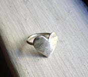 Image of Flat Silver Heart Ring