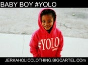 Image of BABY BOY #YOLO RED HOODIE 