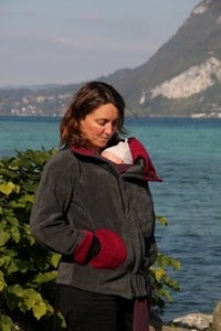 Image of Cali Calo Luna Babywearing Jacket - Anthracite/Strawberry