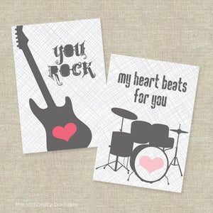 Image of You Rock Valentine's Day Cards -- Set of 20