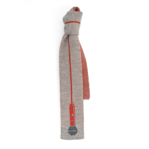 Image of LA LA SCARF (Oatmeal and Red)