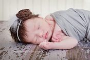 Image of Rose Feathered Headband in Chocolate