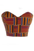 Image of 50s Inspired Pin-Up African Tribal Print Bustier
