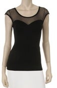 Image of Sweet Heart neck line cap sleeve top