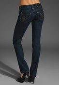 Image of MIss Me Chain Reaction Fleur de Lis Straight Leg