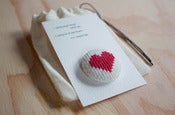 Image of Valentine Heart Pin-Natural