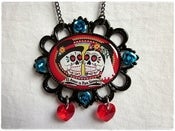 Image of Día de los Muertos Wedding Couple necklace