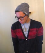Image of Vintage Cardigan in navy/red