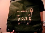 Image of Daily Dose Gold Foil Drawstring backpacks