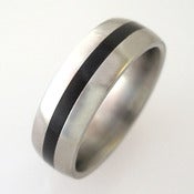 Image of Titanium Jet Inlay Band
