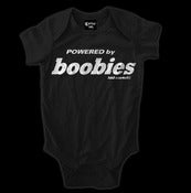 Image of Powered by Boobies Onesie Style # 2016