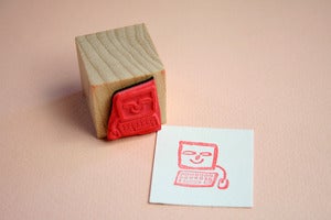 Image of Small Object  The Computer Chum Rubber Stamp