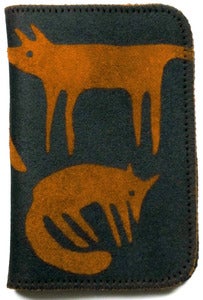 Image of Brown Foxes Double Card Holder