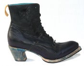 Image of No.0036 CROSSWALK ankle lace-up boot Black