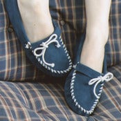 Image of Blue Plain Jane Moccasins