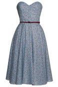 Image of 50s Style Ditsy Print Blue Dress AS SEEN IN GRAZIA