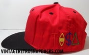 Image of VINTAGE CHICAGO BULLS TISA SNAPBACK TI$A RED WITH BLACK