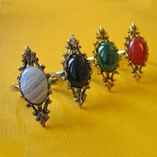 Image of Olivia Ring in Carnelian, Malachite, Onyx or Agate