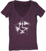 Image of Ladies Purple V-Neck