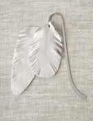 Image of Feather Bookmark - Ivory/Silver