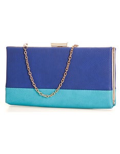 Image of Madison Ave Clutch- Blue