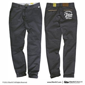 Image of FILTER017 EMBROIDERY CASUAL PANTS-Grey