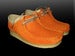 Image of Tangerine Custom Dyed Wallabee Clarks Shoe